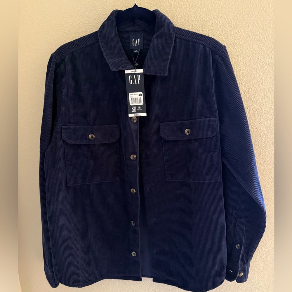 Gap Navy Blue Corduroy Shirt